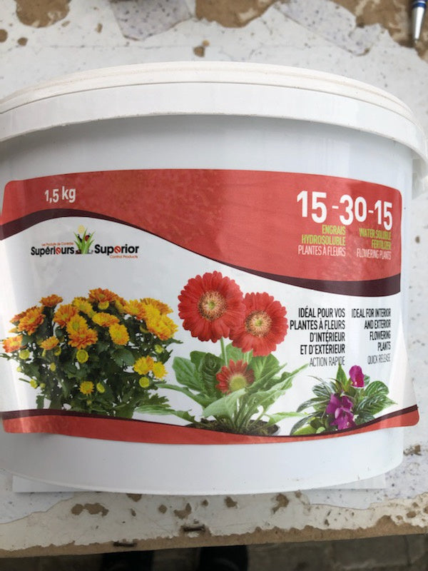 plant-prod flowering 15-30-15 fertilizer 15-30-15 Water soluble fertilizer for flowering plants 1.5 kg