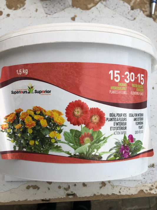 15-30-15 Water soluble fertilizer for flowering plants 1.5 kg